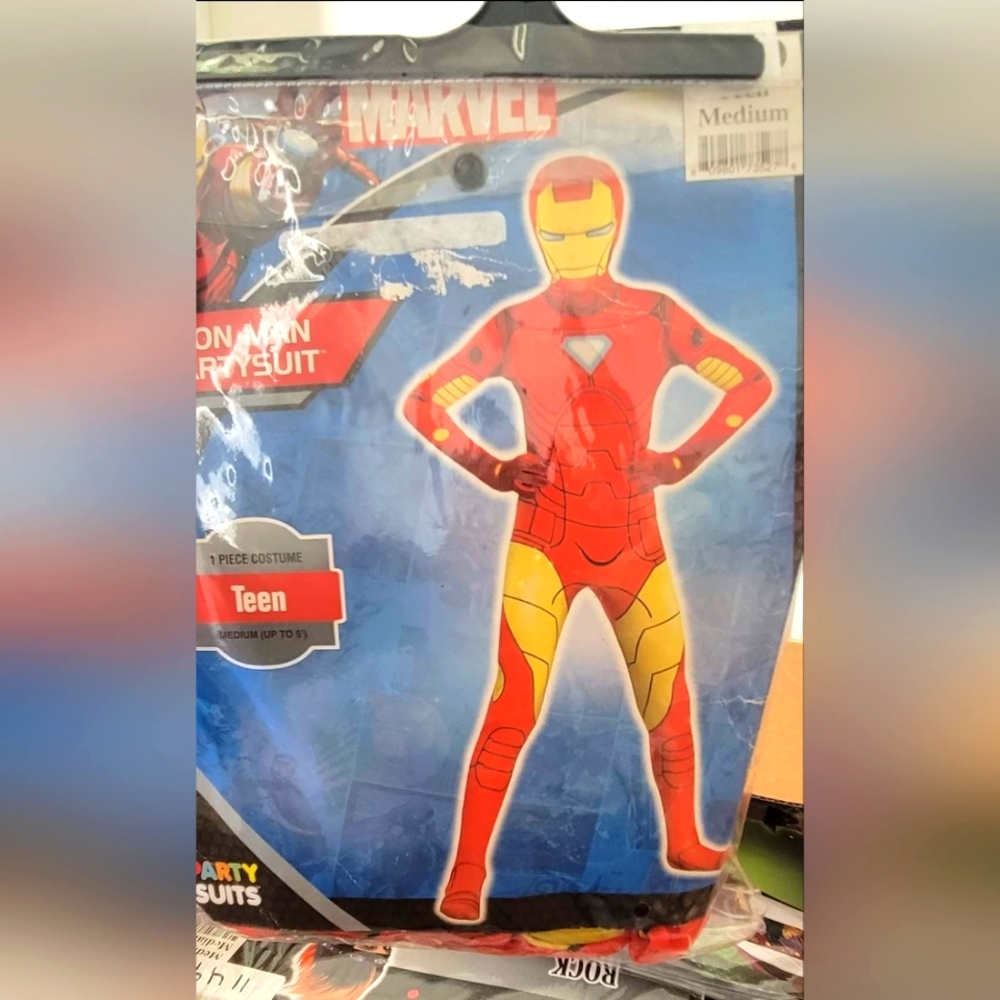 Iron Man Costume Bodysuit Party Suit Marvel Halloween Teen Medium